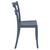 33.5" Gray Solid Patio Dining Armless Chair - IMAGE 4