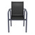 35.5" Gray and Black Resin Sling Outdoor Dining Arm Chair - IMAGE 3