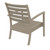 35" Taupe Outdoor Patio Club Armchair with Sunbrella Cushion - Extra Large - IMAGE 3