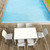 7 Piece White Outdoor Patio Wickerlook Dining Set 55" - IMAGE 6