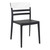 33" Black and Clear Transparent Outdoor Patio Dining Chair - IMAGE 1