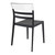 33" Black and Clear Transparent Outdoor Patio Dining Chair - IMAGE 2