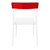 33" White and Red Patio Dining Chair - IMAGE 5