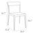 33" White and Red Patio Dining Chair