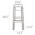 29.5" White Glossy Outdoor Patio Solid Bar Stool - IMAGE 4