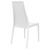 37" White Outdoor Patio Solid High Back Dining Chair - IMAGE 2