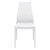 37" White Outdoor Patio Solid High Back Dining Chair - IMAGE 3