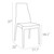 37" White Outdoor Patio Solid High Back Dining Chair