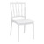 36" White Stackable Outdoor Patio Dining Chair - IMAGE 1