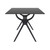71" Black Sleek Rectangular Outdoor Patio Dining Table - IMAGE 3