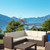 5 Piece Brown Outdoor Patio Sectional with Natural Beige Sunbrella Cushion 81.5" - IMAGE 4