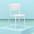 33" White Stackable Patio Dining Chair - IMAGE 6