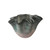 11" Gray and Pink Abstract Glass Vase - IMAGE 1