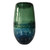 14" Green and Blue Oval Decorative Glass Vase - IMAGE 1