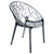 31" Smoke Gray Transparent Stackable Outdoor Patio Dining Chair - IMAGE 2