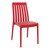 35" Red High Back Stackable Outdoor Patio Dining Chair - IMAGE 1