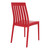 35" Red High Back Stackable Outdoor Patio Dining Chair - IMAGE 2
