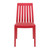 35" Red High Back Stackable Outdoor Patio Dining Chair - IMAGE 3