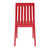 35" Red High Back Stackable Outdoor Patio Dining Chair - IMAGE 5