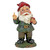 12" Tipsy Elf with Beer Flipping the Bird Outdoor Garden Statue - IMAGE 1