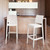 42.5" White Solid Patio Bar Stool