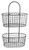 27.5" Black Handmade Wall Hanging Vertical Basket - IMAGE 3