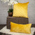 20" Yellow Square Cotton Transitional Quilted Throw Pillow
