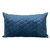 24" Navy Blue Transitional Quilted Throw Pillow - IMAGE 1