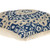 18" Beige and Blue Embroidered Ethnic Design Throw Pillow - IMAGE 4
