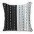 20" White and Black Geometric Patterned Throw Pillow - IMAGE 1