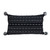 Embroidered Tribal Stripe Pattern Rectangular Cotton Throw Pillow - 24" - Black and White - IMAGE 2