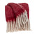 Red and White Transitional Handloom Throw Blanket 52" x 67" - IMAGE 1
