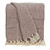 Brown and Beige Woven Handloom Herringbone and Gingham Throw Blanket 52" x 67" - IMAGE 1