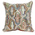18" Beige and Brown Embroidered Geometric Striped Square Throw Pillow - IMAGE 1