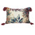 20" Blue and Beige Embroidered Floral Rectangular Throw Pillow - IMAGE 1