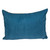 20" Blue and Gold Embroidered Tapestry Rectangular Throw Pillow - IMAGE 2