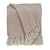 Pink and Beige Herringbone Handloom Cotton Throw Blanket 80” x 97” - IMAGE 1