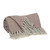 Pink and Beige Herringbone Handloom Cotton Throw Blanket 80” x 97” - IMAGE 2