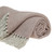 Pink and Beige Herringbone Handloom Cotton Throw Blanket 80” x 97” - IMAGE 3