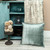 Quilted Square Stitch Throw Pillow - 20" - Seafoam - IMAGE 1