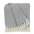 Beige and Blue Transitional Handloom Herringbone Throw Blanket 52" x 67" - IMAGE 1