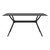 55" Black Sleek Rectangular Outdoor Patio Dining Table - IMAGE 2