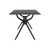 55" Black Sleek Rectangular Outdoor Patio Dining Table - IMAGE 3