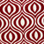 20" Red and White Ogee Throw Pillow - IMAGE 5
