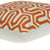 Geometric Embroidered Cotton Throw Pillow - 20" - Orange and White - IMAGE 4