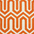 Geometric Embroidered Cotton Throw Pillow - 20" - Orange and White - IMAGE 5