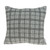 20” Charcoal Gray and Black Knitted Plaid Square Throw Pillow - IMAGE 1