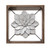 15.75" Grey Framed Metal flower Wall Design - IMAGE 1