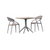 3-Piece Gray Outdoor Patio Dining Set with 2 Stackable Chairs 32.25" - IMAGE 1