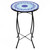 19" Blue Sun Mosaic Glass Patio Side Table - IMAGE 1